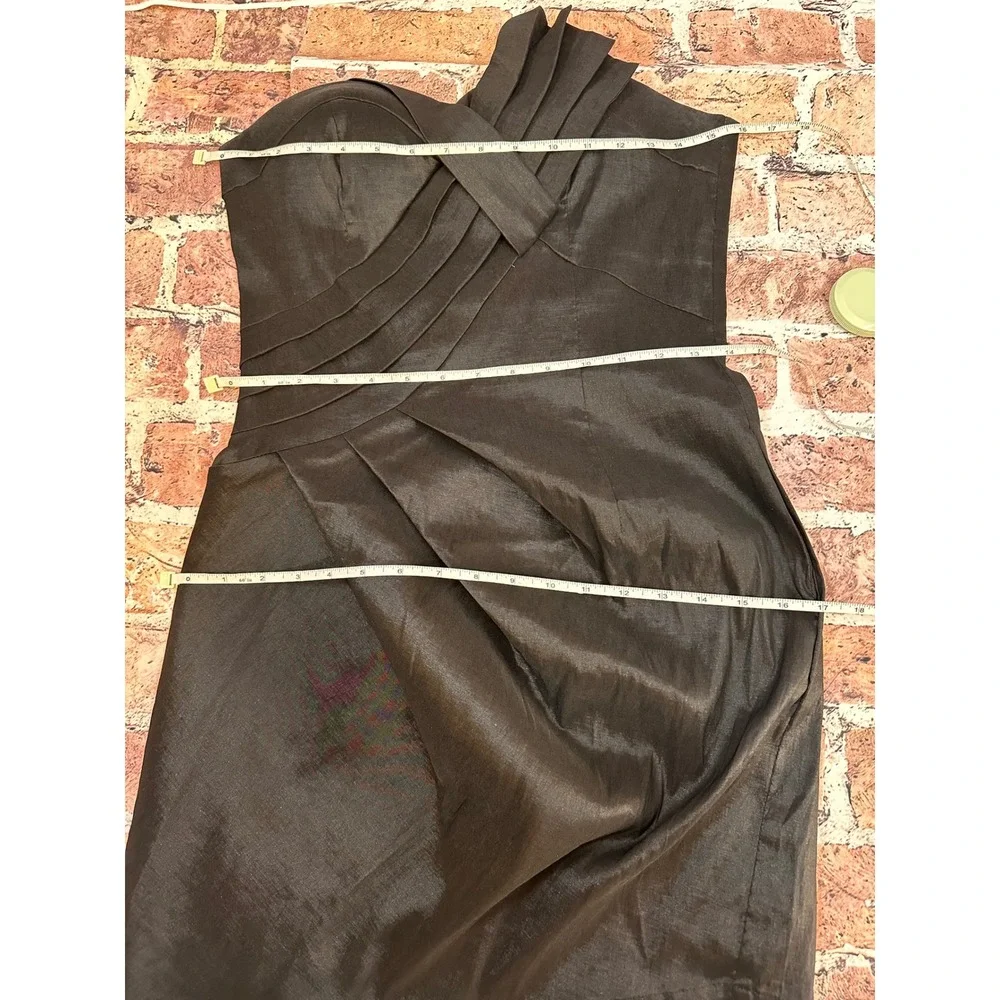 Twentyone Womens Black One Shoulder Pleated Cocktail Mini Dress JM213 Size L - Picture 9 of 14